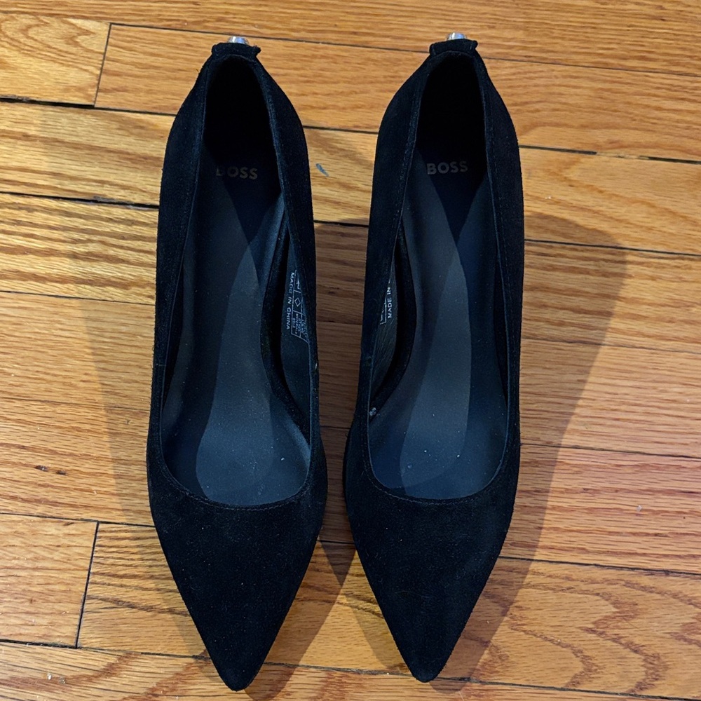 Boss Black Suede Heels